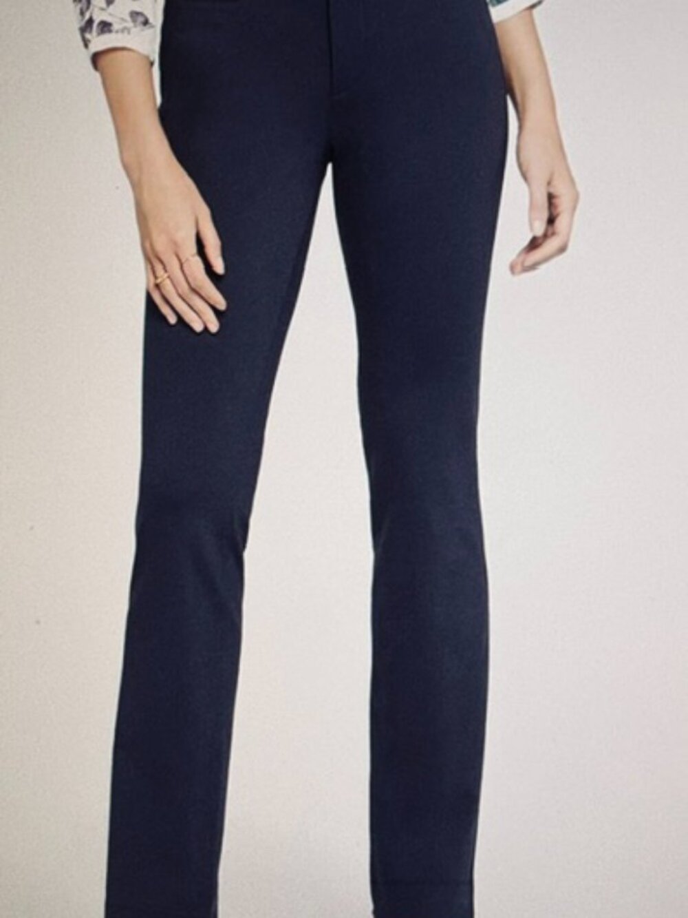 NYDJ Women's Navy Straight Leg Trousers